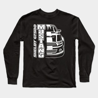 Mustang Shelby GT500 (White Print) Long Sleeve T-Shirt